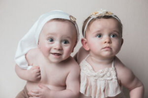 Sesión de fotos de bebés mellizos de Adriana y Marco de Muxía