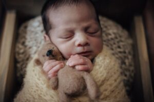 Las fotos de recién nacido en navidad de Hugo