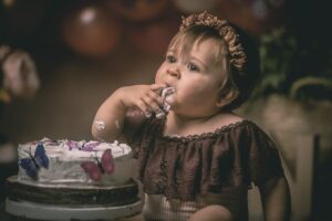 Las fotos de smash cake de la preciosa Lara de Baio