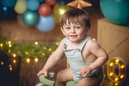 La sesión de Smash Cake de Martiño de Camelle por Viéndote Crecer Fotografía Infantil en Galicia