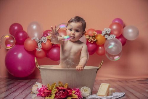 La bonita sesión de fotos de primer año de Alexia de Camariñas por Viéndote Crecer Fotografía Infantil en Galicia