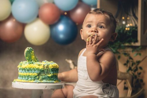 La sesión de fotos de smash cake de Noel de Muxía por Viéndote Crecer Fotografía Infantil en Galicia